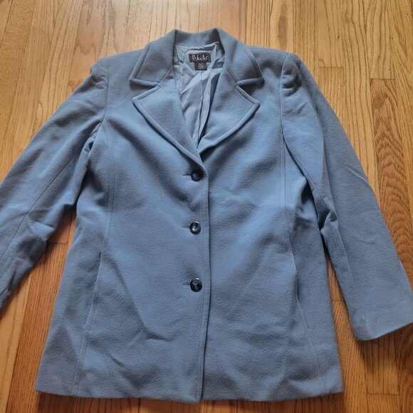 Rafaella Womens Light Blue Soft Wool & Cashmere Blazer Size 12 - Picture 5 of 6